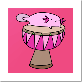 Axolotl and Djembe Posters and Art